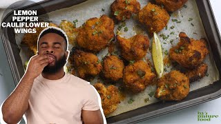 Lemon Pepper Cauliflower Wings  Vegan Wings Recipe [upl. by Aropizt]