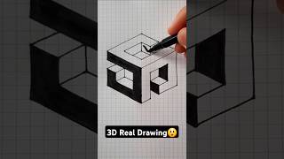 Incredible Drawing in 3D With Realistic Illusion 🔥🌟✨️ 3ddrawing incredible artwork viralshorts [upl. by Toby623]