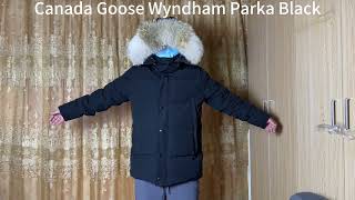 Canada Goose Wydham Parka Black Color Black Badge Try on Review from Supkicks [upl. by Dirfliw]