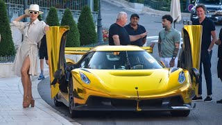 Billionaire POOYAN MOKHTARI Shows His Koenigsegg Jesko Attack to Everyone Carspotting Monaco 2024 [upl. by Godart956]