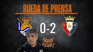 Imanol Alguacil Rueda de prensa Real Sociedad vs Osasuna [upl. by Critchfield]