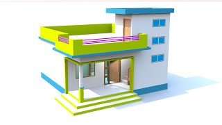 5 lacks budget house design small simple 2 bedroom village home plan 3d home design by prems home [upl. by Moguel]