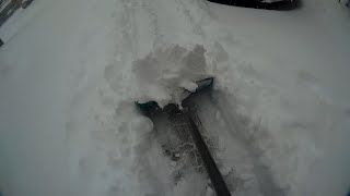 Shovelling Snow in 20cm Snowstorm [upl. by Lebazej609]