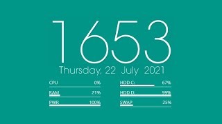 Phenix Rainmeter Clock and System Monitor Skin  Rainmeterbase [upl. by Rap]