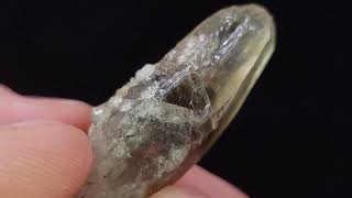 Phenakite on Smoky Quartz • Be₂SiO₄ on SiO₂ [upl. by Kessia]