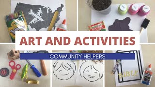 COMMUNITY HELPERS Art and Activity Ideas  ALL Videos in ONE [upl. by Anuska]