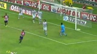 CHIVAS VS SANTOS Gol Marco Fabian Fecha 12 torneo Bicentenario 2010 LA MEJOR RESOLUCION [upl. by Paresh]