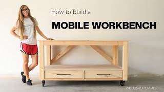 How to Build an EASY DIY Mobile Workbench with Drawers [upl. by Pavior]