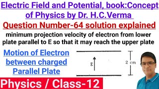 Electric field amp PotentialConcept of PhysicsHCVermaQNo64Solution ExplainedPhysics [upl. by Suruat]