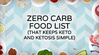 Zero Carb Food List that Keeps Keto and Ketosis Simple [upl. by Ramoj7]