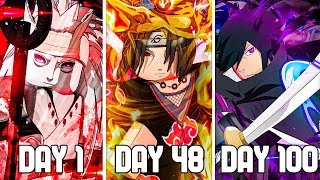 Spending 100 Days as the LEGENDARY UCHIHAS in Shindo Life  Roblox [upl. by Agnot]