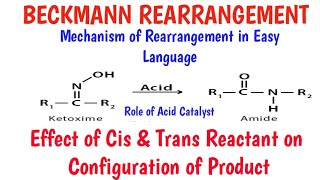 Beckmann rearrangement with stereochemistry [upl. by Gretchen]