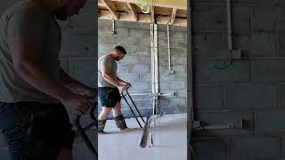 Liquid screed being poured extensions construction builder [upl. by Everest]