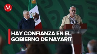 AMLO celebra apoyos a jóvenes y familias en Nayarit [upl. by Charlean]