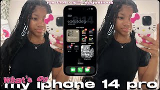 WHATS ON MY IPHONE 14 PRO  app suggestions  ios 174 [upl. by Milah]