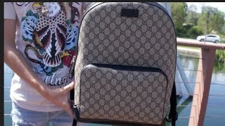 Mens Fashion  GUCCI BACKPACK [upl. by Oyam]