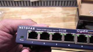 Netgear Prosafe GS108 Unbox and Install [upl. by Boles]