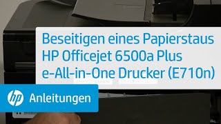 Beseitigen eines Papierstaus  HP Officejet 6500a Plus eAllinOne Drucker E710n [upl. by Theona]