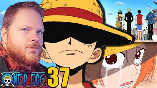 Luffy Gives Nami His Hat  The Walk to Arlong ParkWOW  One Piece Anime Reaction Episode 37 [upl. by Attey]