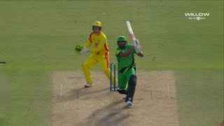 Kieron Pollard smashes five consecutive sixes for Rashid Khan  24th Match SOB VS TRR [upl. by Ahsiek57]