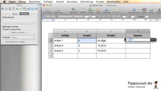 Apple Pages rechnen in Tabellen [upl. by Suivatna]
