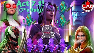 New Carinas Trial 7 For 7 Act 71 Completion With 7Stars ONLY Brand New Challenge  MCOC [upl. by Thorwald]