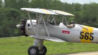 Vidalia Onion Festival Air Show 2024 Skipper Hyle Stearman PT17 [upl. by Aryt]