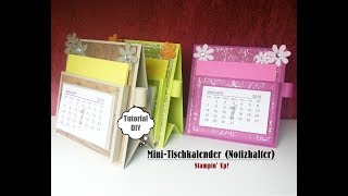 MiniTischkalender  Notizhalter  Stampin Up  Tutorial  DIY [upl. by Ioj]