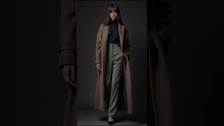 Maxi Wool Coat amp Ribbed Knit Pants [upl. by Hnilym538]