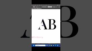 Letter AB logo design in adobe illustrator  photoshop photoshoptips shortsvideo [upl. by Anahsor171]