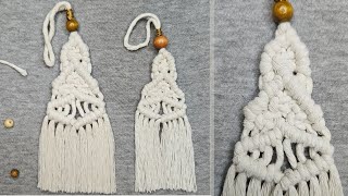 ADORNO 🎄 de NAVIDAD en MACRAME  DIY Christmas Tree Ornament  ARBOL de NAVIDAD  MACRAME CHRISTMAS [upl. by Mathi]