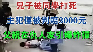 兒子被同學打死，主犯僅被判賠3000元，父親在仇人家引爆炸彈 大案紀實 刑事案件 案件解說 [upl. by Leile505]