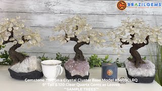 Model  5403CLRQ Clear Quartz Gemstone Tree 9quot Tall amp 120 Gems by BrazilGemscom 🏷 FOR SALE🛍Shop Now [upl. by Raskin]