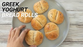 Yoghurt bread rolls  Greek yogurt bread with self raising flour [upl. by Genvieve]