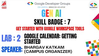 Google Calendar Getting Started  GSP466 Solution  GDG on Campus NBNSCOE [upl. by Vachell]