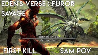 FFXIV OST qT Edens Verse  Furor Savage E6S First Kill  Samurai PoV [upl. by Affay64]