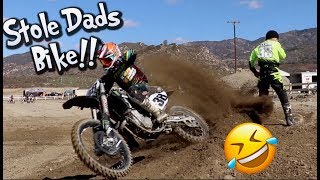 Dangerboy Deegan steals dads 450 [upl. by Gosney]