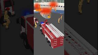 Fire Service Car Saves Airplane 🚒✈️🔥 games shorts [upl. by Yelrak742]