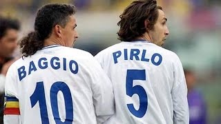 Perfect Pirlo pass for Brilliant Baggio goal  Juventus v Brescia [upl. by Lareneg992]