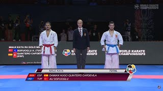 Damian Quintero Capdevila vs Ali Sofuoglu Final Male Kata World Championships Budapest 2023 [upl. by Ydospahr333]