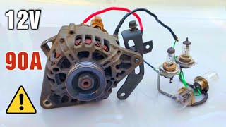 12V 90A Car Alternator to Electric Generator 1000W EP2 [upl. by Oremo920]