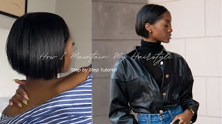 How I Maintain My Short Relaxed Hair  Refresh amp Style [upl. by Krys692]