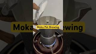 Brewing with Moka pot shortfeed coffeemakers coffeepots coffee café viralvideo [upl. by Athalie]