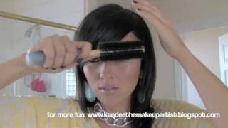 How to Style Side Swept Bangs or Fringe  Kandee Johnson [upl. by Yrekcaz]