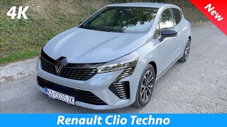 Renault Clio 2024 Techno  FULL Review in 4K 10 TCe 90 HP 6speed manual [upl. by Eadahs686]