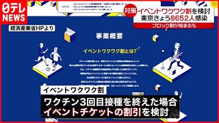 【新型コロナ】“3回目接種”促進へ「イベントワクワク割」 「ブロック割」は東京不参加 [upl. by Litton815]