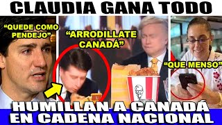 HUMILLACIÓN MUNDIAL SE BURLAN EN TV DEL MISNITRO DE CANADA ¡PRESIDENTA CLAUDIA SALE DE INMEDIATO [upl. by Nnalyrehs]