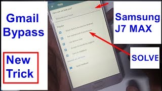 Samsung J7 Max Gmail Bypass And Frp Reset New way 2019 [upl. by Nileek]