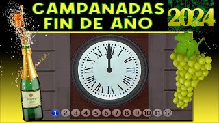 CAMPANADAS FIN DE AÑO 🕛🍇🥂🍾🎆 RELOJ 12 CAMPANADAS UVAS AÑO NUEVO PUERTA DEL SOL [upl. by Annoya]