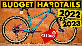 TOP 5 BEST BUDGET HARDTAIL MOUNTAIN BIKES IN 2023  2022 [upl. by Aslin]